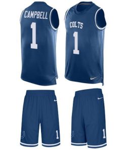 Nike Colts #1 Parris Campbell Royal Blue Team Color Stitched NFL Limited Tank Top Suit Jersey