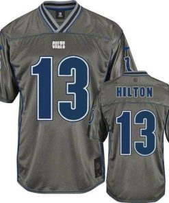 Nike Colts #13 T.Y. Hilton Grey Stitched NFL Elite Vapor Jersey