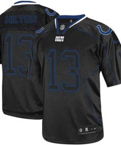 Nike Colts #13 T.Y. Hilton Lights Out Black Stitched NFL Elite Jersey