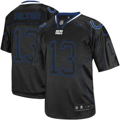Nike Colts #13 T.Y. Hilton Lights Out Black Stitched NFL Elite Jersey