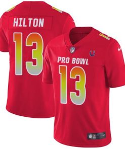 Nike Colts #13 T.Y. Hilton Red Stitched NFL Limited AFC 2018 Pro Bowl Jersey
