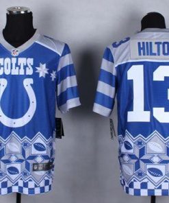 Nike Colts #13 T.Y. Hilton Royal Blue Stitched NFL Elite Noble Fashion Jersey