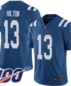 Nike Colts #13 T.Y. Hilton Royal Blue Stitched NFL Limited Rush 100th Season Jersey