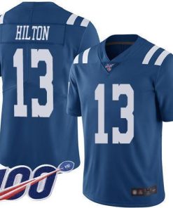 Nike Colts #13 T.Y. Hilton Royal Blue Team Color Stitched NFL 100th Season Vapor Limited Jersey