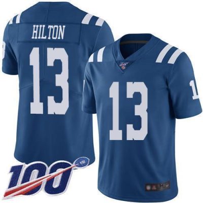 Nike Colts #13 T.Y. Hilton Royal Blue Team Color Stitched NFL 100th Season Vapor Limited Jersey