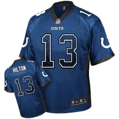 Nike Colts #13 T.Y. Hilton Royal Blue Team Color Stitched NFL Elite Drift Fashion Jersey