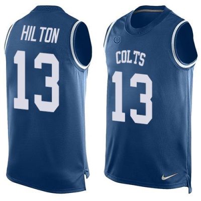 Nike Colts #13 T.Y. Hilton Royal Blue Team Color Stitched NFL Limited Tank Top Jersey