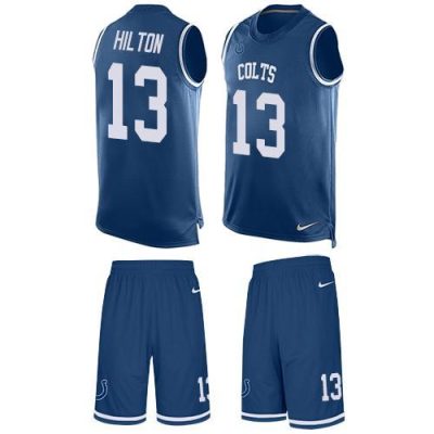 Nike Colts #13 T.Y. Hilton Royal Blue Team Color Stitched NFL Limited Tank Top Suit Jersey