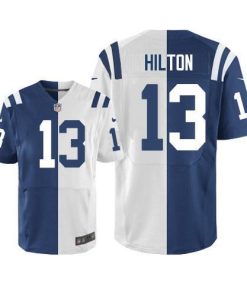 Nike Colts #13 T.Y. Hilton Royal Blue/White Stitched NFL Elite Split Jersey