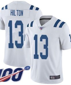 Nike Colts #13 T.Y. Hilton White Stitched NFL 100th Season Vapor Limited Jersey