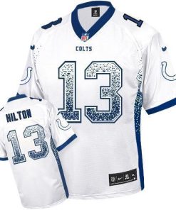 Nike Colts #13 T.Y. Hilton White Stitched NFL Elite Drift Fashion Jersey