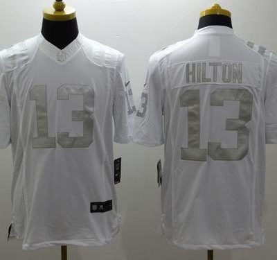 Nike Colts #13 T.Y. Hilton White Stitched NFL Limited Platinum Jersey