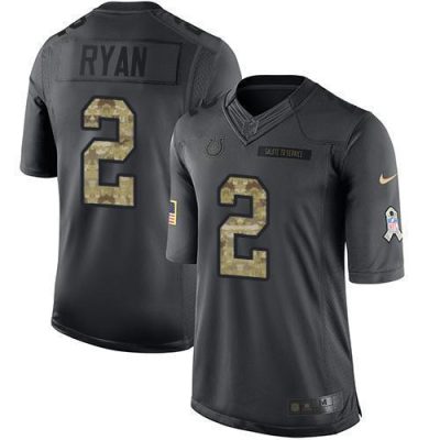 Nike Colts #2 Matt Ryan Black Stitched NFL Limited 2016 Salute To Service Jersey
