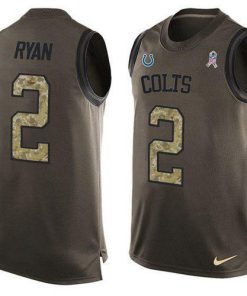 Nike Colts #2 Matt Ryan Green Stitched NFL Limited Salute To Service Tank Top Jersey