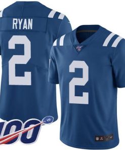 Nike Colts #2 Matt Ryan Royal Blue Team Color Stitched NFL 100th Season Vapor Limited Jersey