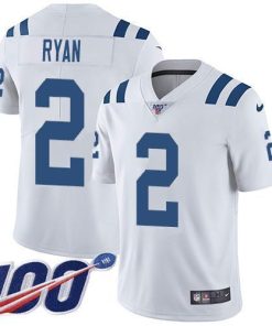 Nike Colts #2 Matt Ryan White Stitched NFL 100th Season Vapor Limited Jersey