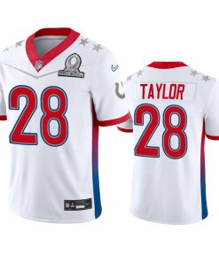 Nike Colts #28 Jonathan Taylor NFL 2022 AFC Pro Bowl Game Jersey White