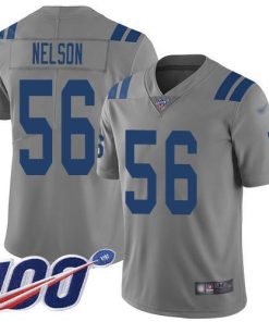 Nike Colts #56 Quenton Nelson Gray Stitched NFL Limited Inverted Legend 100th Season Jersey