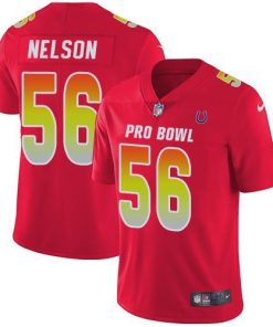 Nike Colts #56 Quenton Nelson Red Stitched NFL Limited AFC 2019 Pro Bowl Jersey