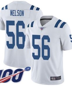 Nike Colts #56 Quenton Nelson White Stitched NFL 100th Season Vapor Limited Jersey