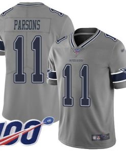 Nike Cowboys #11 Micah Parsons Gray Stitched NFL Limited Inverted Legend 100th Season Jersey