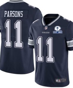 Nike Cowboys #11 Micah Parsons Navy Blue Team Color Stitched With Established In 1960 Patch NFL Vapor Untouchable Limited Jersey