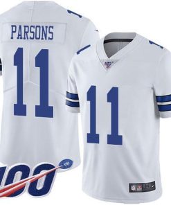 Nike Cowboys #11 Micah Parsons White Stitched NFL 100th Season Vapor Untouchable Limited Jersey