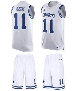 Nike Cowboys #11 Micah Parsons White Team Color Stitched NFL Limited Tank Top Suit Jersey