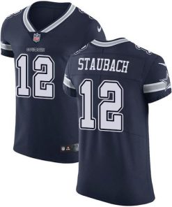 Nike Cowboys #12 Roger Staubach Navy Blue Team Color Stitched NFL Vapor Untouchable Elite Jersey