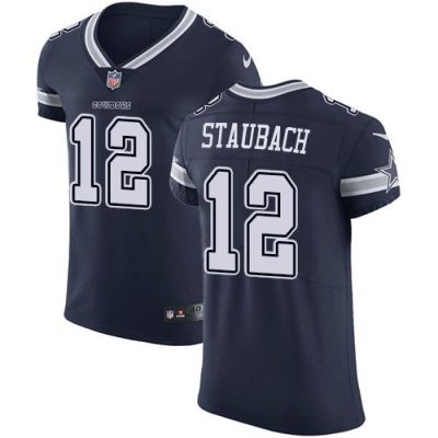 Nike Cowboys #12 Roger Staubach Navy Blue Team Color Stitched NFL Vapor Untouchable Elite Jersey
