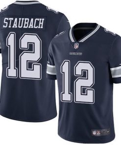 Nike Cowboys #12 Roger Staubach Navy Blue Team Color Stitched NFL Vapor Untouchable Limited Jersey