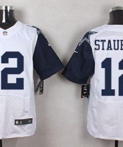 Nike Cowboys #12 Roger Staubach White Stitched NFL Elite Rush Jersey