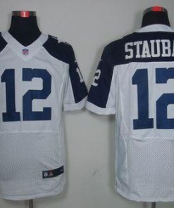 Nike Cowboys #12 Roger Staubach White Thanksgiving Throwback Stitched NFL Elite Jersey