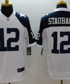 Nike Cowboys #12 Roger Staubach White Thanksgiving Throwback Stitched NFL Limited Jersey