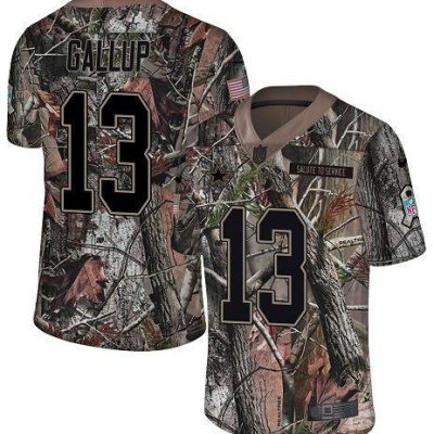 Nike Cowboys #13 Michael Gallup Camo Stitched NFL Limited Rush Realtree Jersey