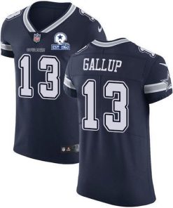 Nike Cowboys #13 Michael Gallup Navy Blue Team Color Stitched With Established In 1960 Patch NFL Vapor Untouchable Elite Jersey