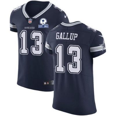 Nike Cowboys #13 Michael Gallup Navy Blue Team Color Stitched With Established In 1960 Patch NFL Vapor Untouchable Elite Jersey