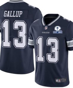 Nike Cowboys #13 Michael Gallup Navy Blue Team Color Stitched With Established In 1960 Patch NFL Vapor Untouchable Limited Jersey