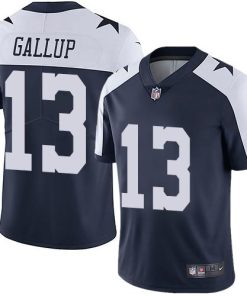 Nike Cowboys #13 Michael Gallup Navy Blue Thanksgiving Stitched NFL Vapor Untouchable Limited Throwback Jersey
