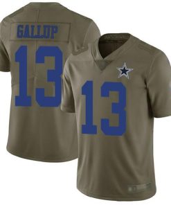 Nike Cowboys #13 Michael Gallup Olive Stitched NFL Limited 2017 Salute To Service Jersey