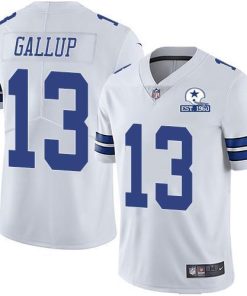 Nike Cowboys #13 Michael Gallup White Stitched With Established In 1960 Patch NFL Vapor Untouchable Limited Jersey