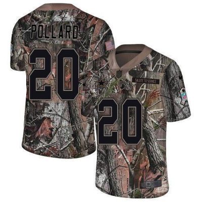 Nike Cowboys #20 Tony Pollard Camo Stitched NFL Limited Rush Realtree Jersey