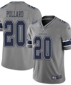 Nike Cowboys #20 Tony Pollard Gray Stitched NFL Limited Inverted Legend Jersey