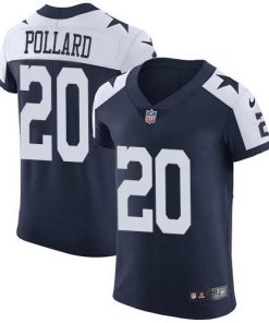 Nike Cowboys #20 Tony Pollard Navy Blue Thanksgiving Stitched NFL Vapor Untouchable Throwback Elite Jersey