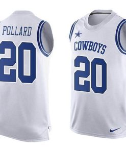 Nike Cowboys #20 Tony Pollard White Stitched NFL Limited Tank Top Jersey