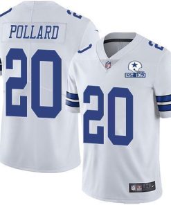 Nike Cowboys #20 Tony Pollard White Stitched With Established In 1960 Patch NFL Vapor Untouchable Limited Jersey