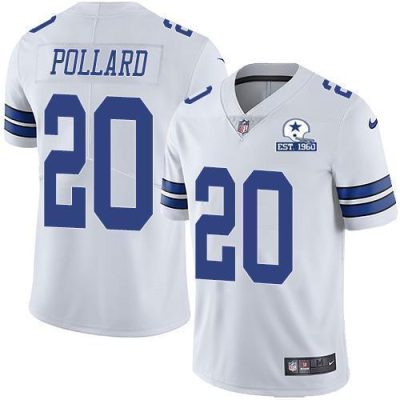 Nike Cowboys #20 Tony Pollard White Stitched With Established In 1960 Patch NFL Vapor Untouchable Limited Jersey