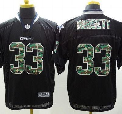 Nike Cowboys #33 Tony Dorsett Black Stitched NFL Elite Camo Fashion Jersey