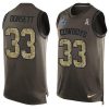 Nike Cowboys #33 Tony Dorsett Green Stitched NFL Limited Salute To Service Tank Top Jersey