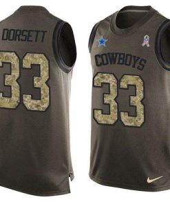 Nike Cowboys #33 Tony Dorsett Green Stitched NFL Limited Salute To Service Tank Top Jersey